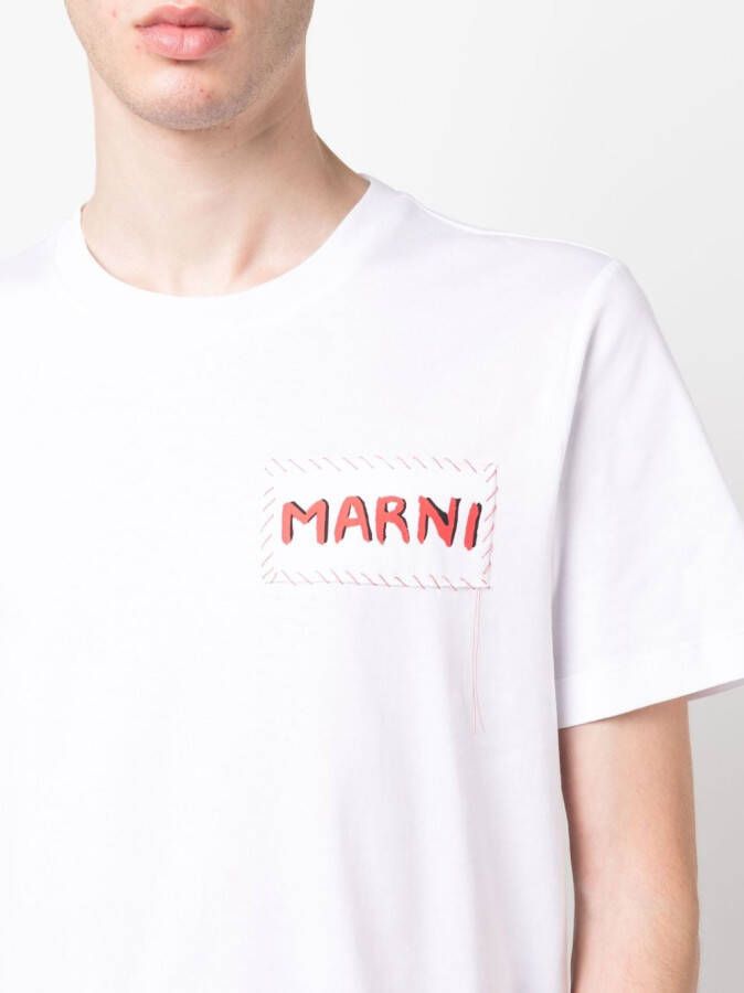 Marni T-shirt met logopatch Wit