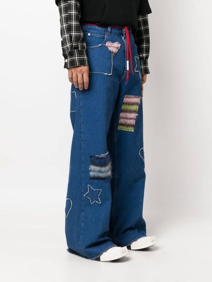 Marni Jeans met logopatch Blauw