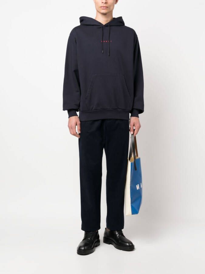 Marni Hoodie met logoprint Blauw