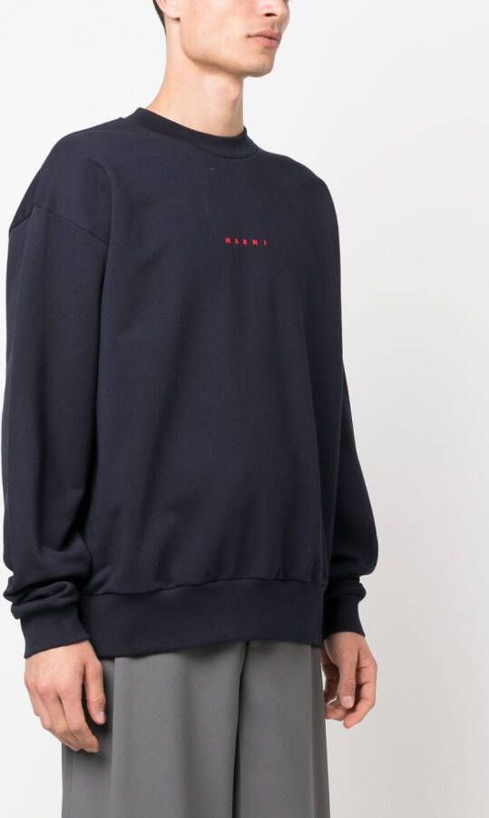 Marni Sweater met logoprint Blauw