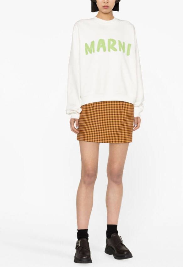 Marni Sweater met logoprint Wit