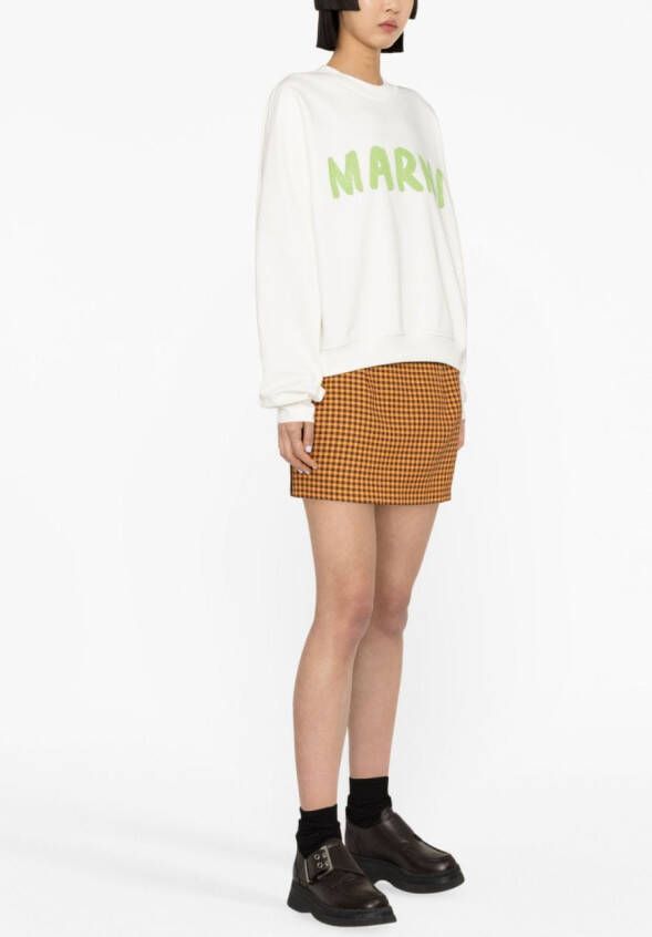 Marni Sweater met logoprint Wit