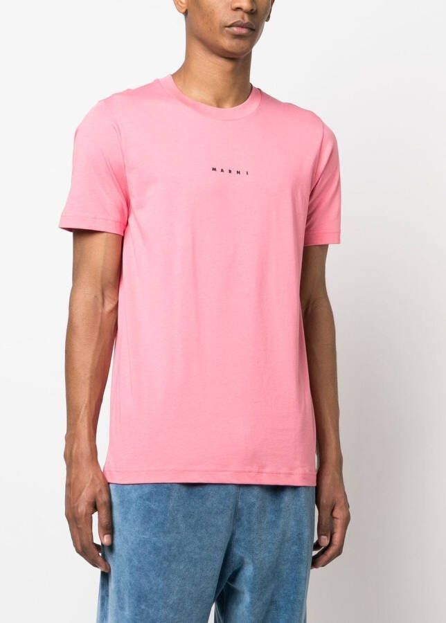 Marni T-shirt met logoprint Roze