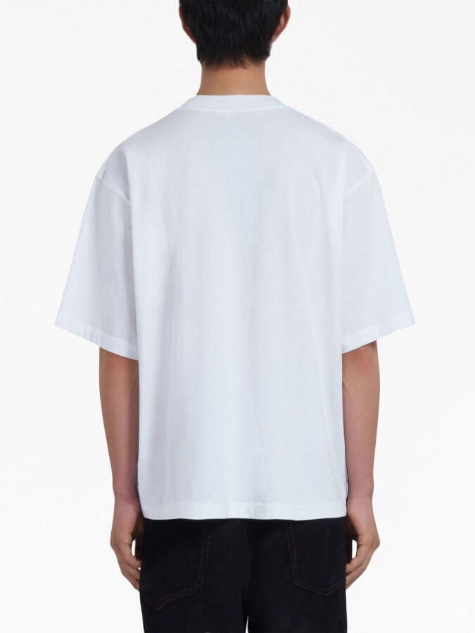 Marni Katoenen T-shirt met logoprint Wit