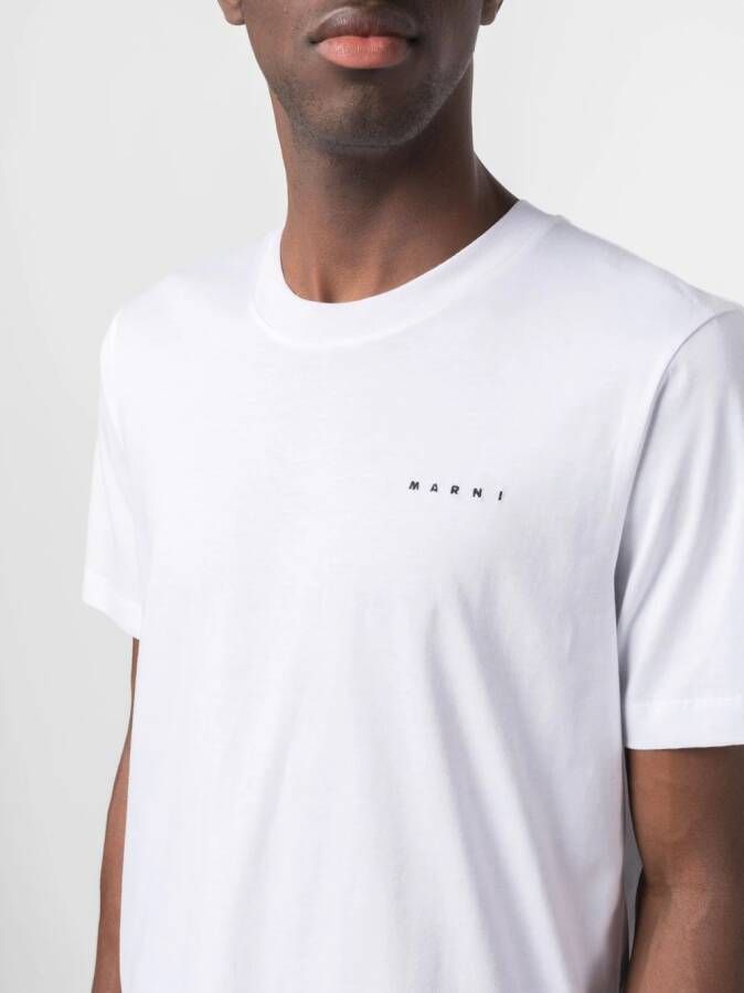 Marni T-shirt met logoprint Wit