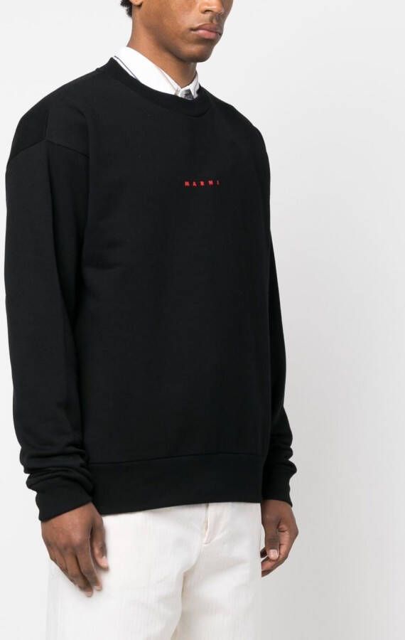 Marni Sweater met logoprint Zwart