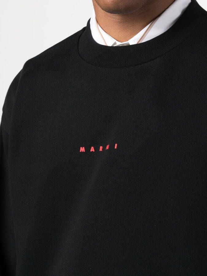 Marni Sweater met logoprint Zwart