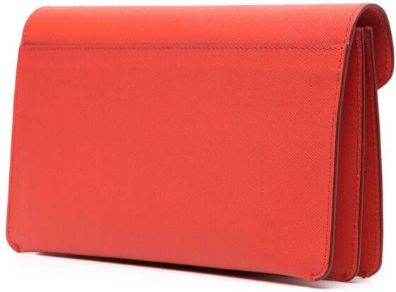 Marni Trunk leren crossbodytas Oranje
