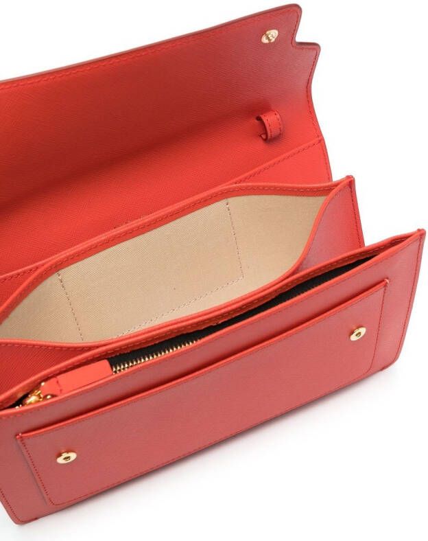 Marni Trunk leren crossbodytas Oranje