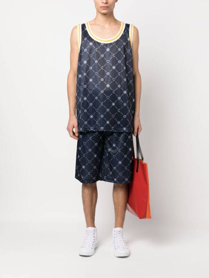 Marni Shorts met logoprint Blauw