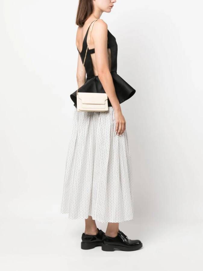 Marni Leren crossbodytas Beige