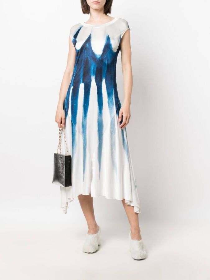 Marni Midi-jurk met bloemenprint Blauw