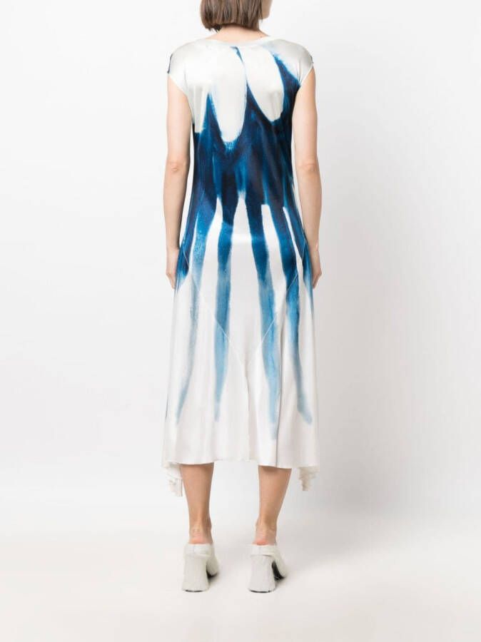 Marni Midi-jurk met bloemenprint Blauw