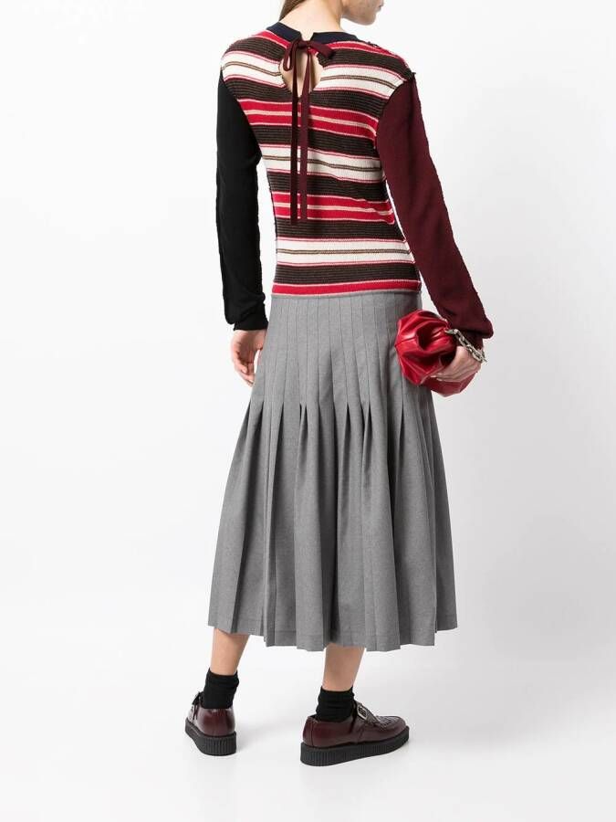 Marni Midi-jurk met colourblocking Rood