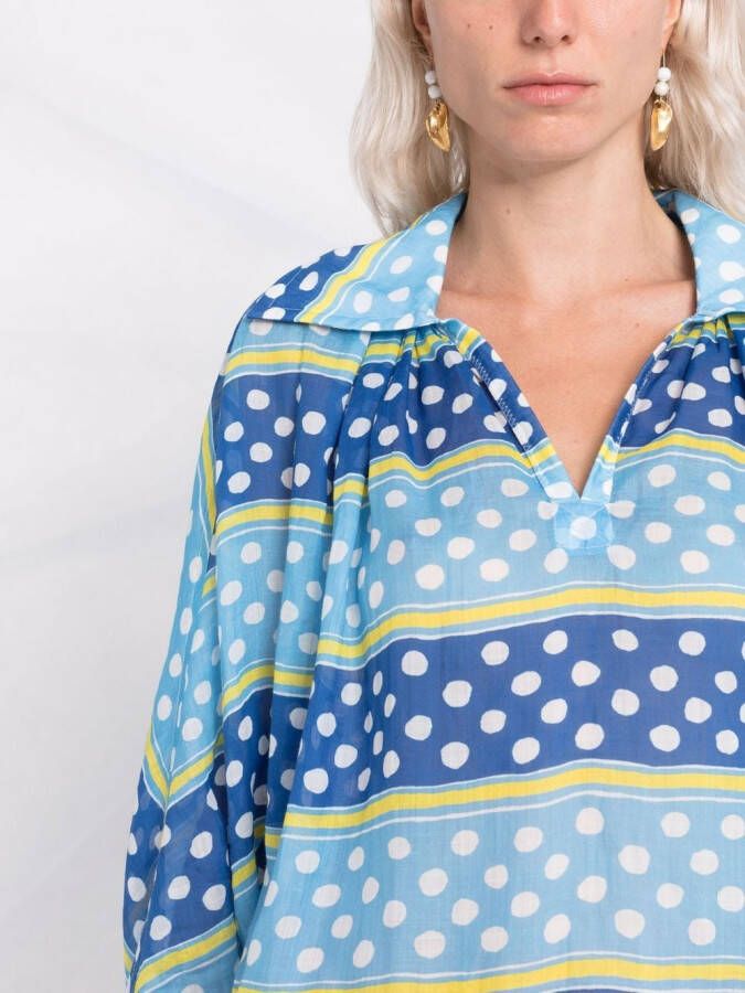 Marni Midi-jurk met stippen Blauw