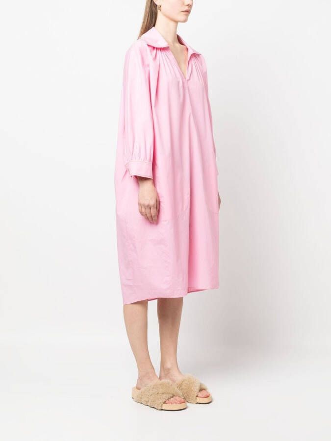 Marni Mini-jurk met geborduurd logo Roze