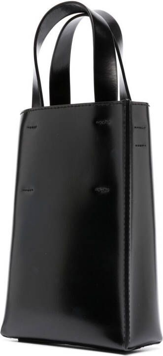 Marni Museo leren shopper Zwart