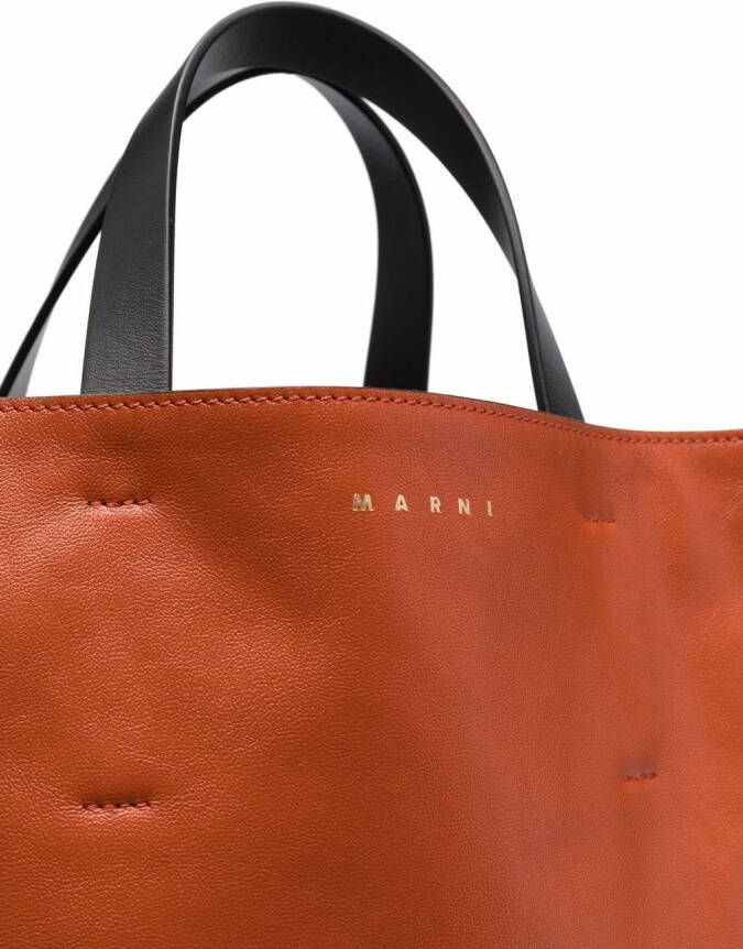 Marni Museo shopper met colourblocking Blauw