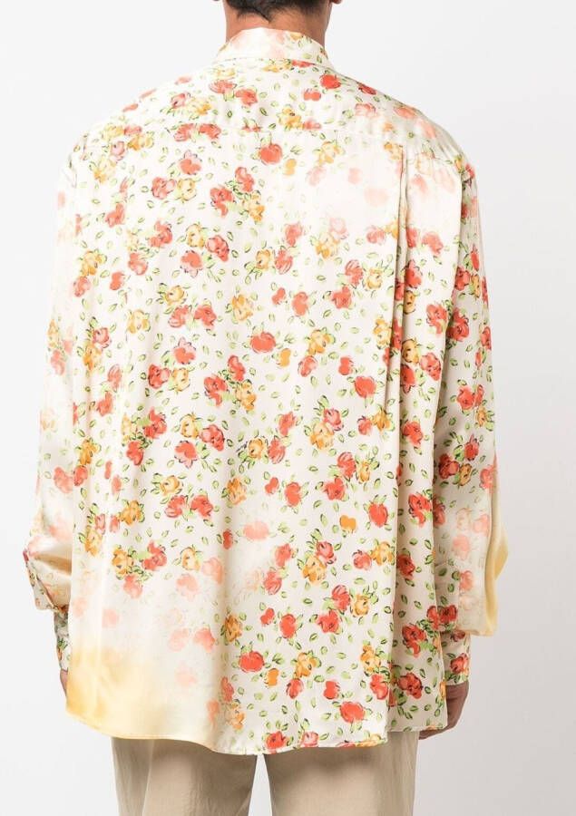Marni Overhemd met bloemenprint Beige