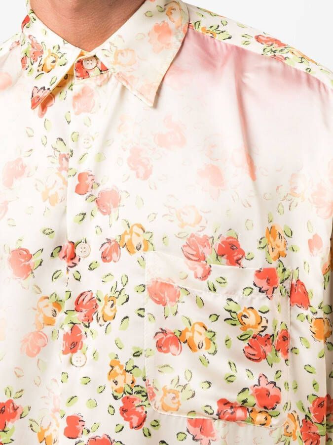 Marni Overhemd met bloemenprint Beige