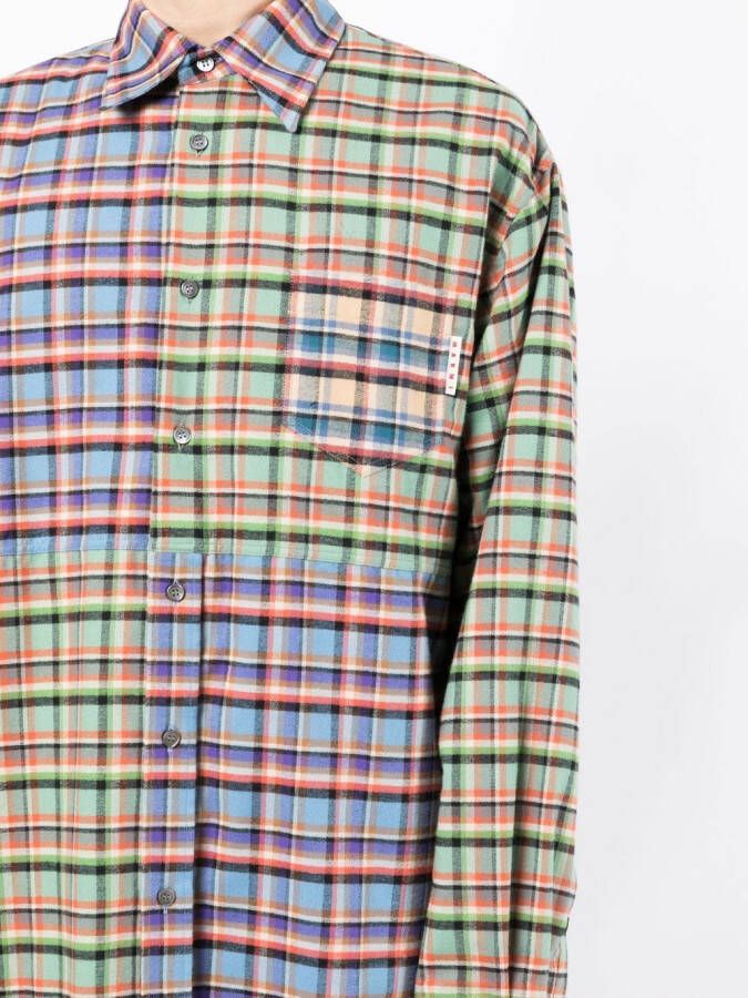 Marni Overhemd met colourblocking Paars