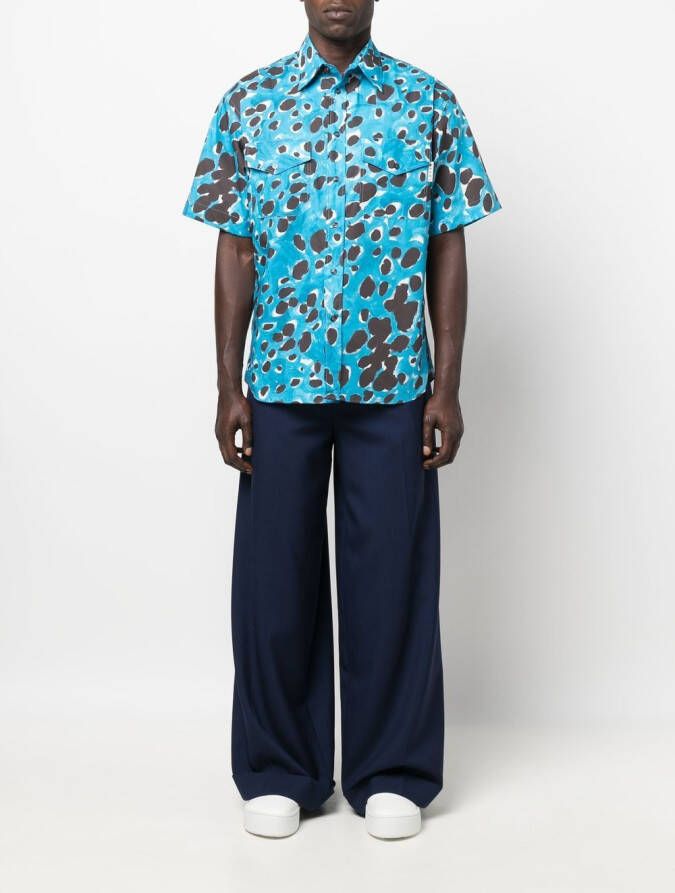 Marni Overhemd met korte mouwen Blauw