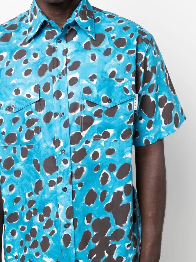 Marni Overhemd met korte mouwen Blauw