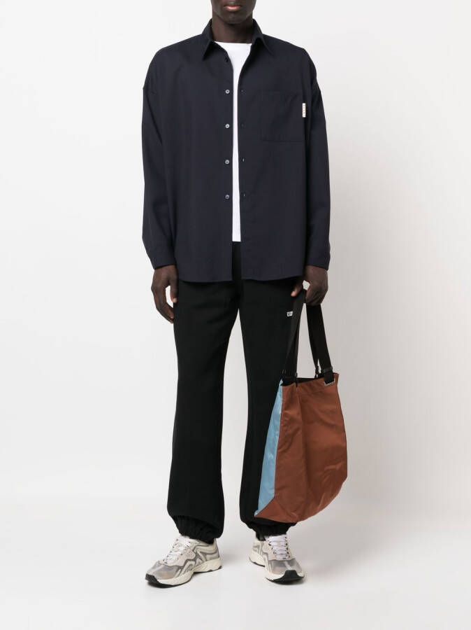 Marni Overhemd met logo Blauw