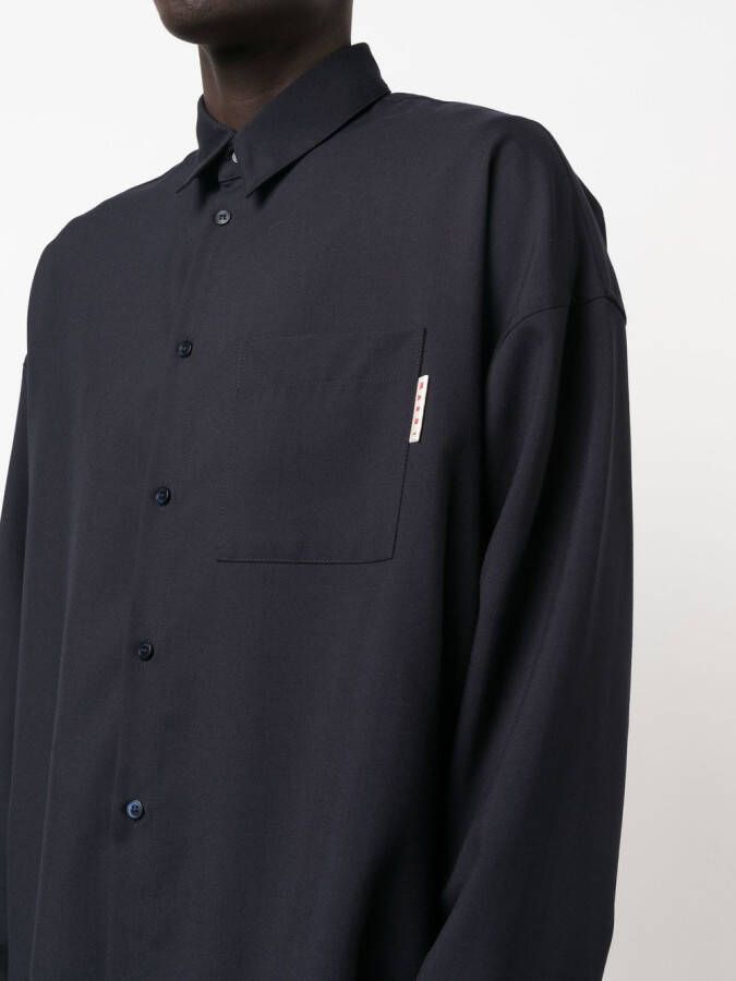 Marni Overhemd met logo Blauw