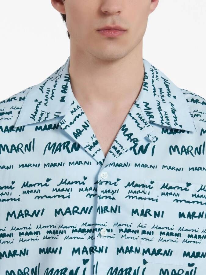 Marni Bowlingshirt Blauw