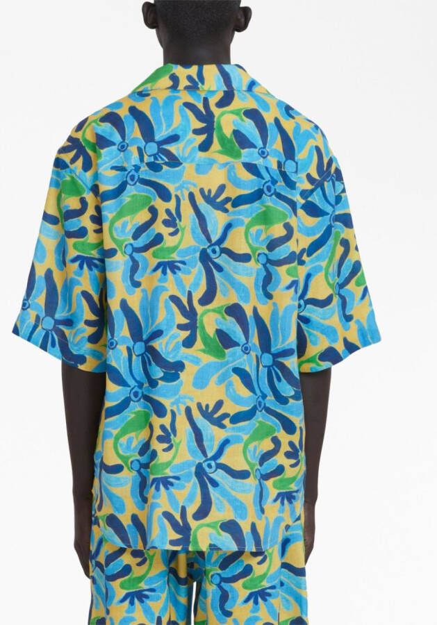 Marni Overhemd met print Blauw