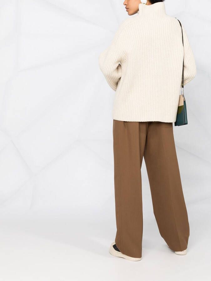 Marni Pantalon met wijde pijpen Bruin