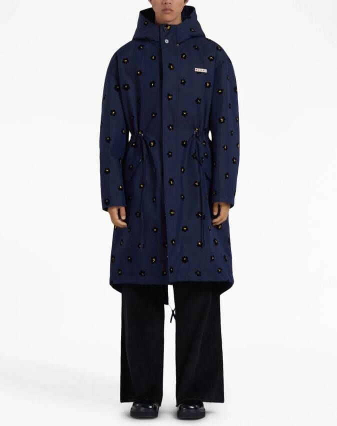 Marni Parka met print Blauw