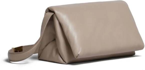 Marni Prisma leren schoudertas Bruin