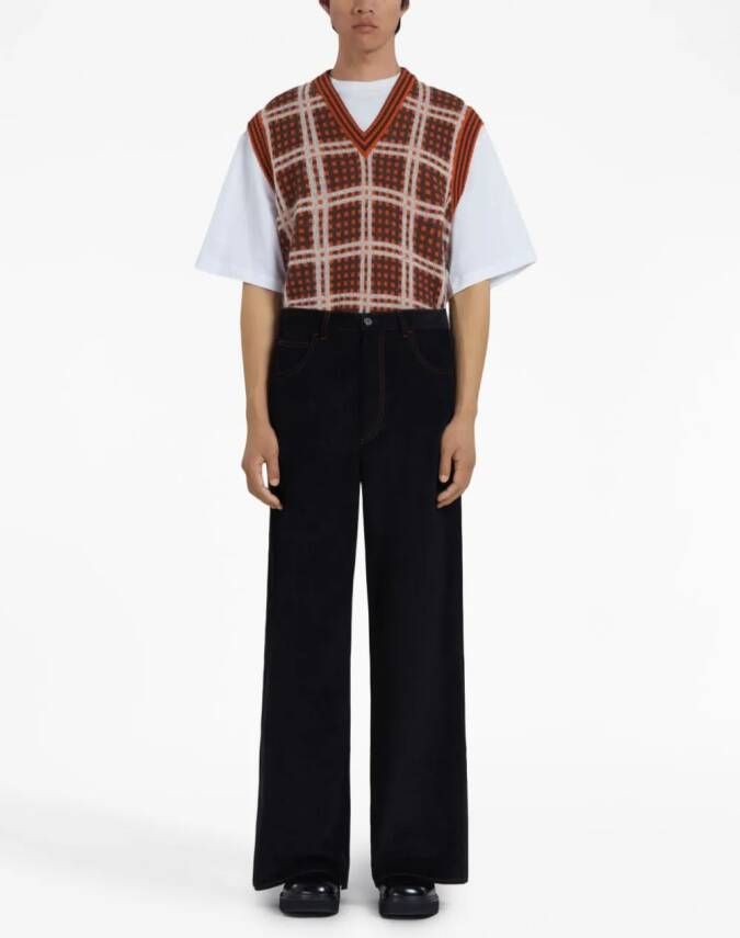 Marni Flared ribfluwelen broek Blauw