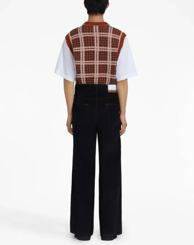 Marni Flared ribfluwelen broek Blauw