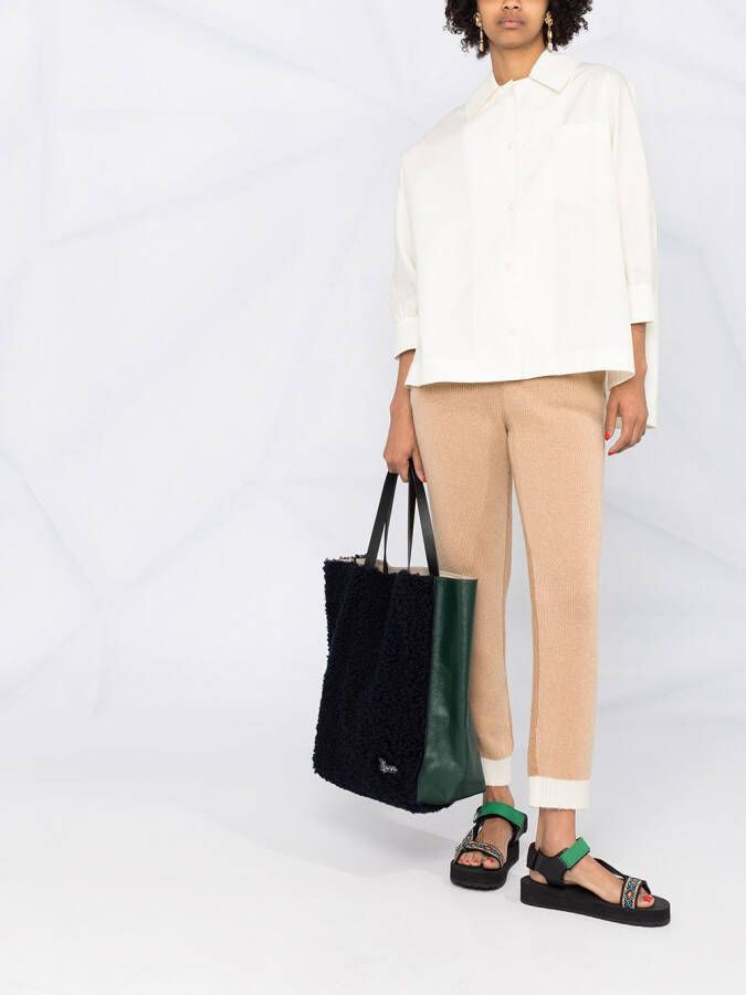 Marni Ribgebreide legging Beige