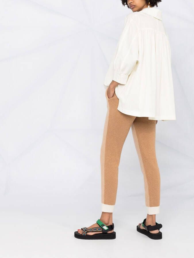 Marni Ribgebreide legging Beige