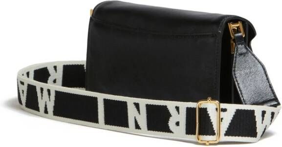 Marni Trunk leren schoudertas Zwart
