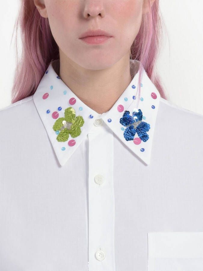 Marni Blouse met pailletten Wit