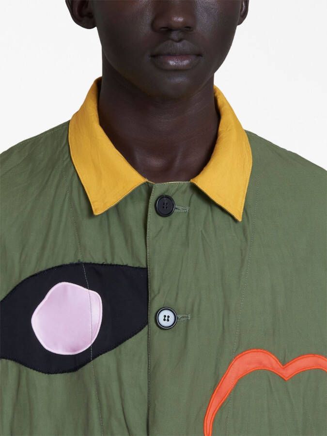 Marni Shirtjack met logopatch Groen