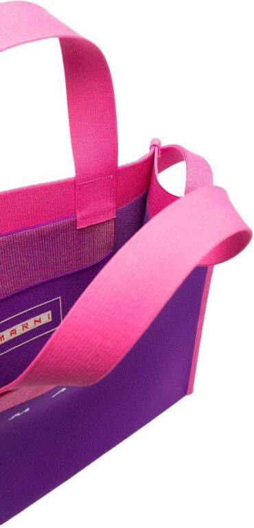 Marni Shopper met colourblocking Paars
