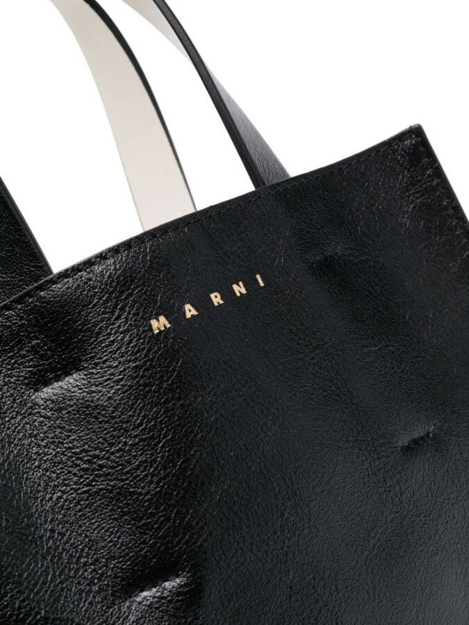 Marni Shopper met colourblocking Zwart