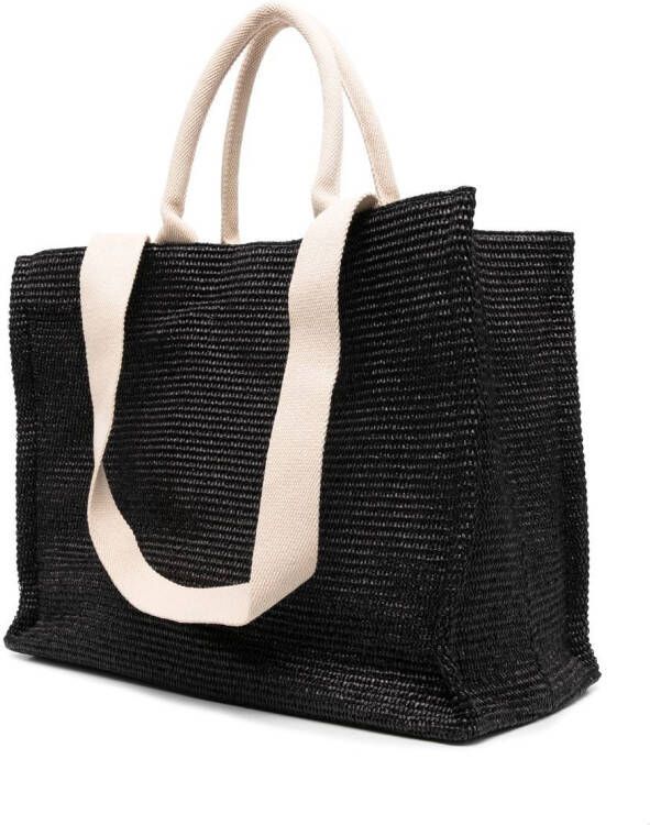Marni Shopper met geborduurd logo Zwart