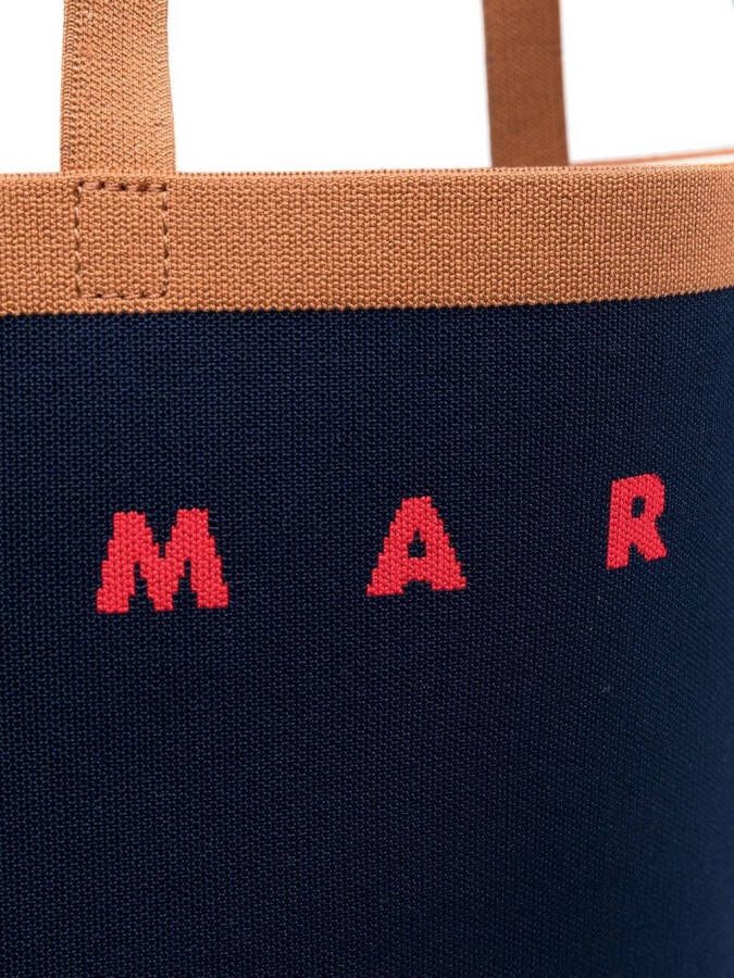 Marni Shopper met logo Blauw