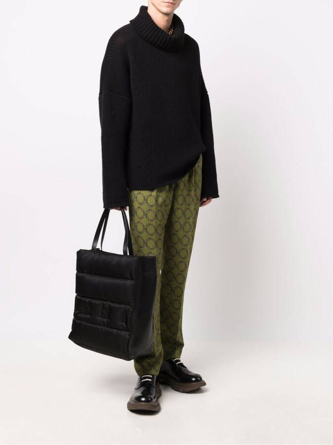 Marni Shopper met logo-reliëf Zwart