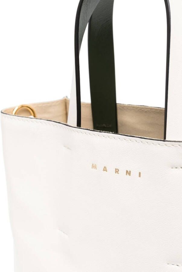 Marni Shopper met logoprint Groen