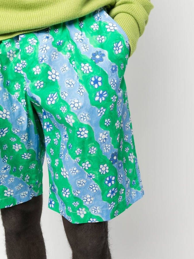 Marni Shorts met bloemenprint Groen