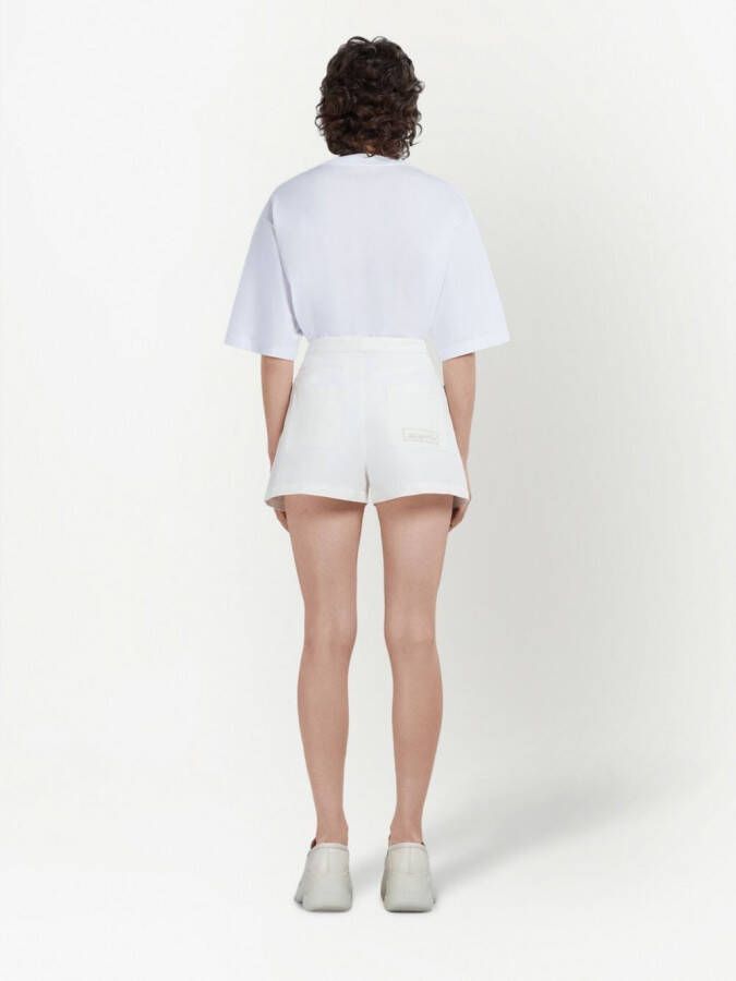 Marni Shorts met geborduurd logo Wit