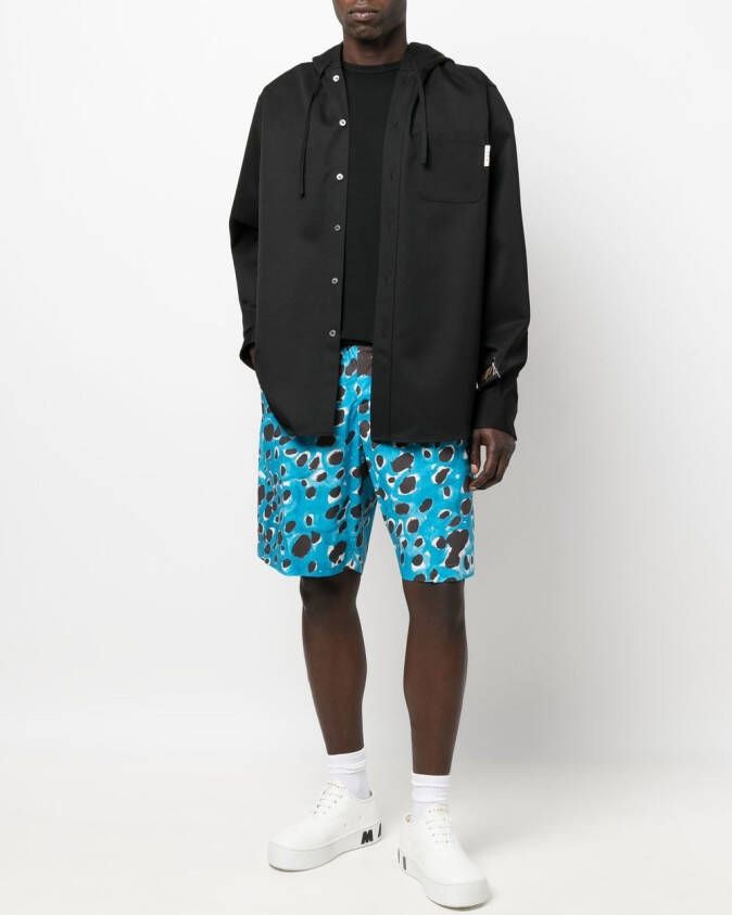 Marni Shorts met luipaardprint Blauw